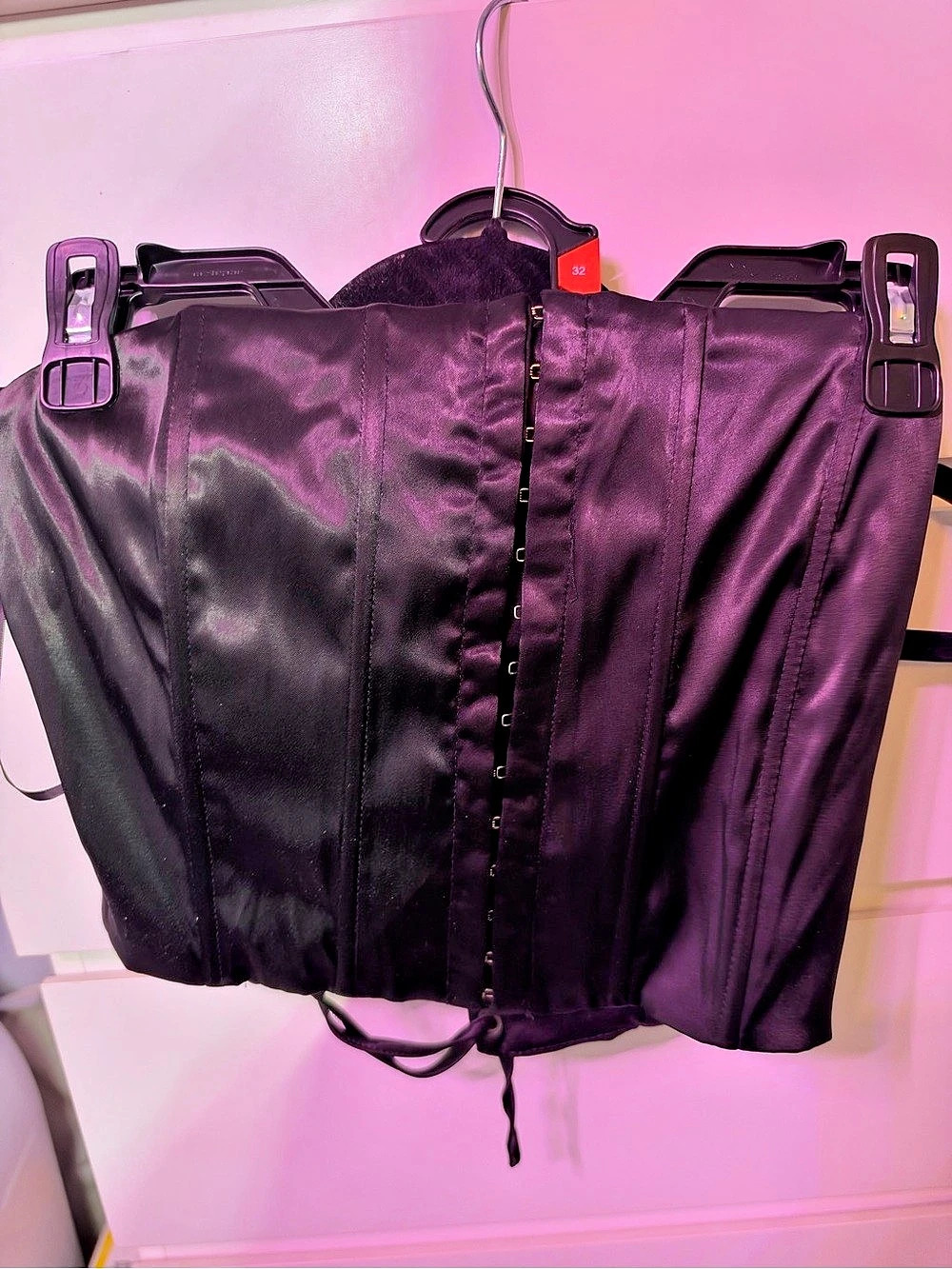 Forever 21 black satin corset top